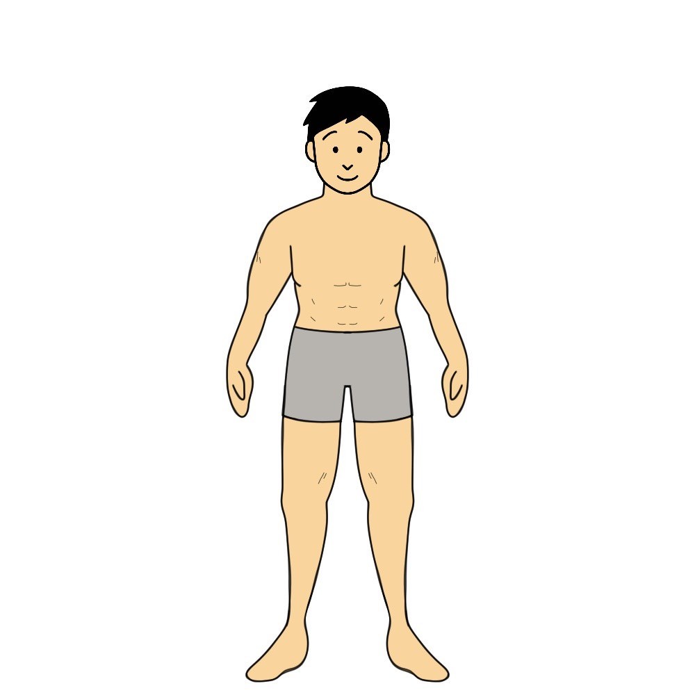 168センチ90キロの男性で体脂肪率15%未満の見た目は「瞬発系アスリート体型」