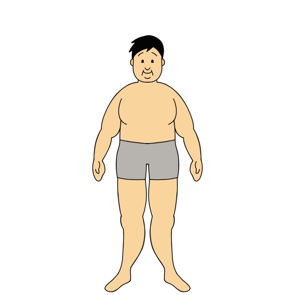 BMI35の男性の見た目