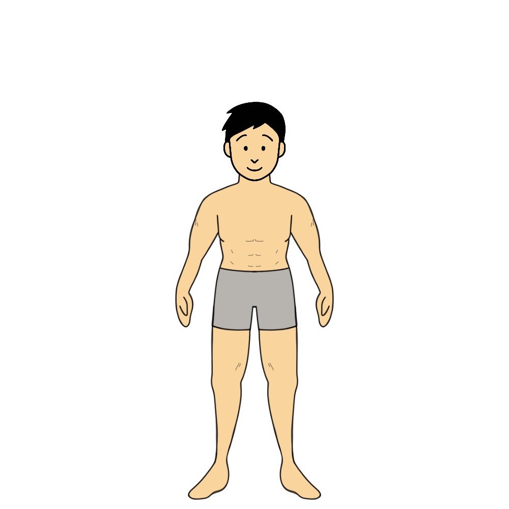 158センチ81キロの男性で体脂肪率15%未満の見た目は「瞬発系アスリート体型」