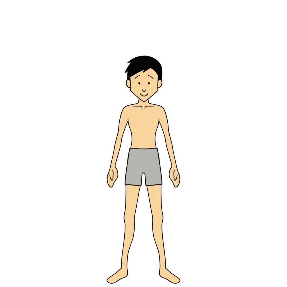 身長158cmのBMI16以上18.5未満の男性見た目