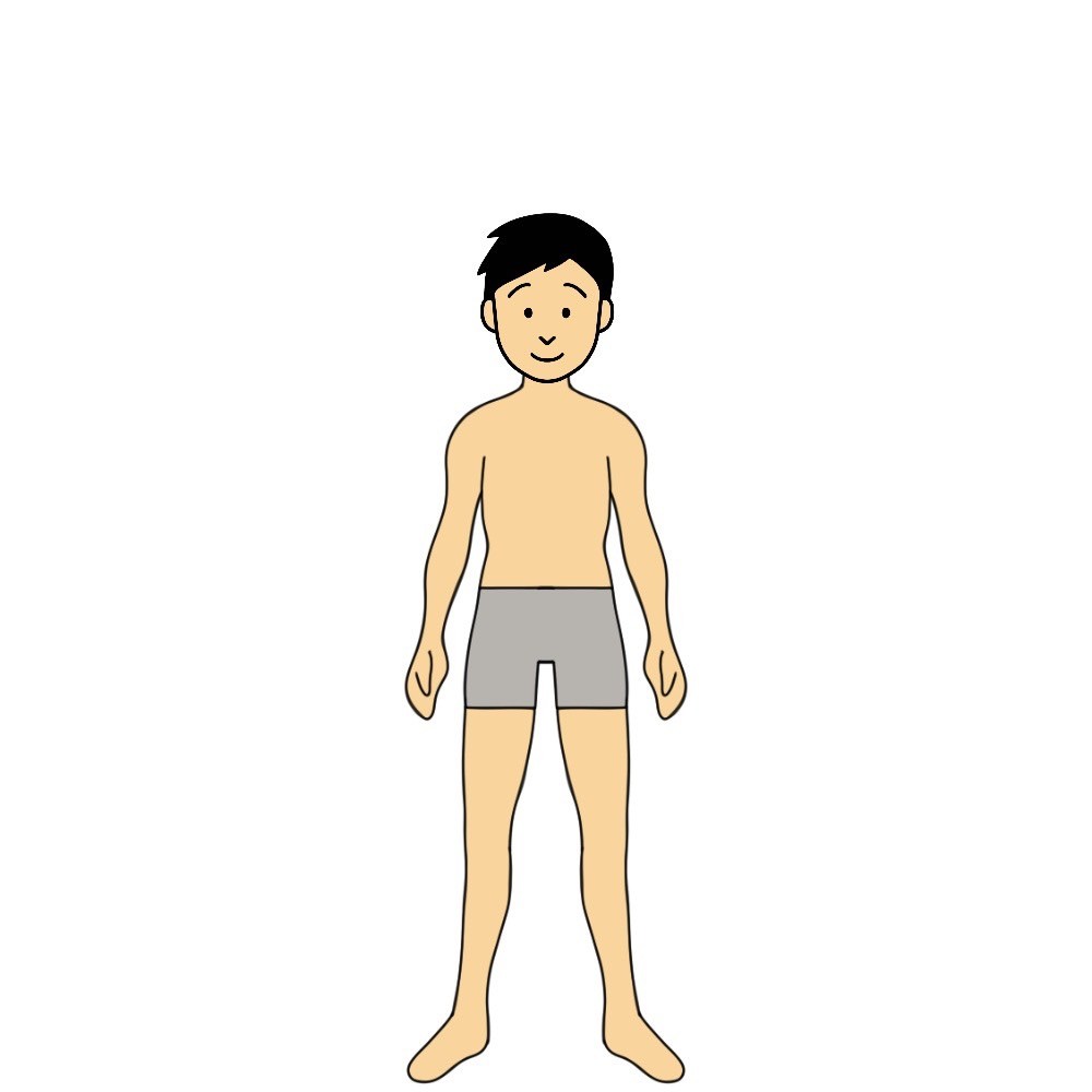 158センチ59キロ男性の見た目