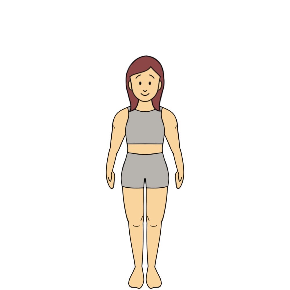 141センチ53キロの女性で体脂肪率19%未満の見た目は「瞬発系アスリート体型」