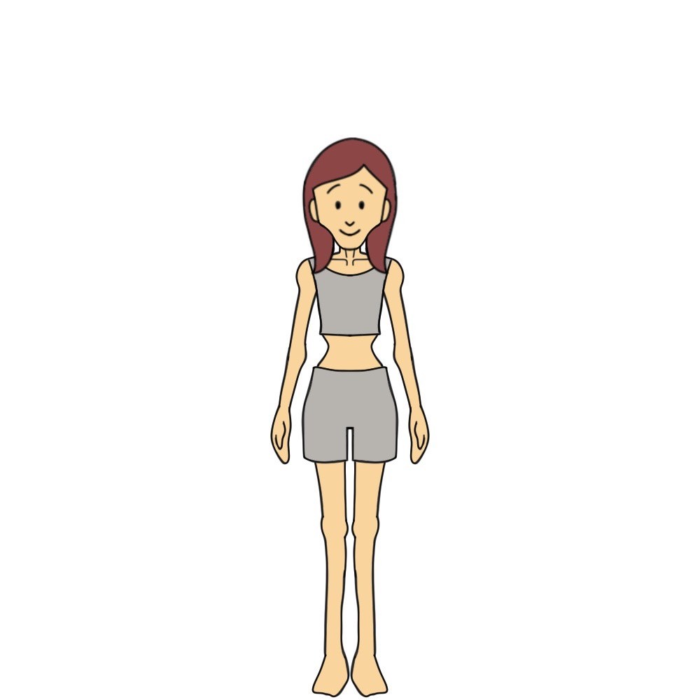 141cmのBMI16未満の女性見た目