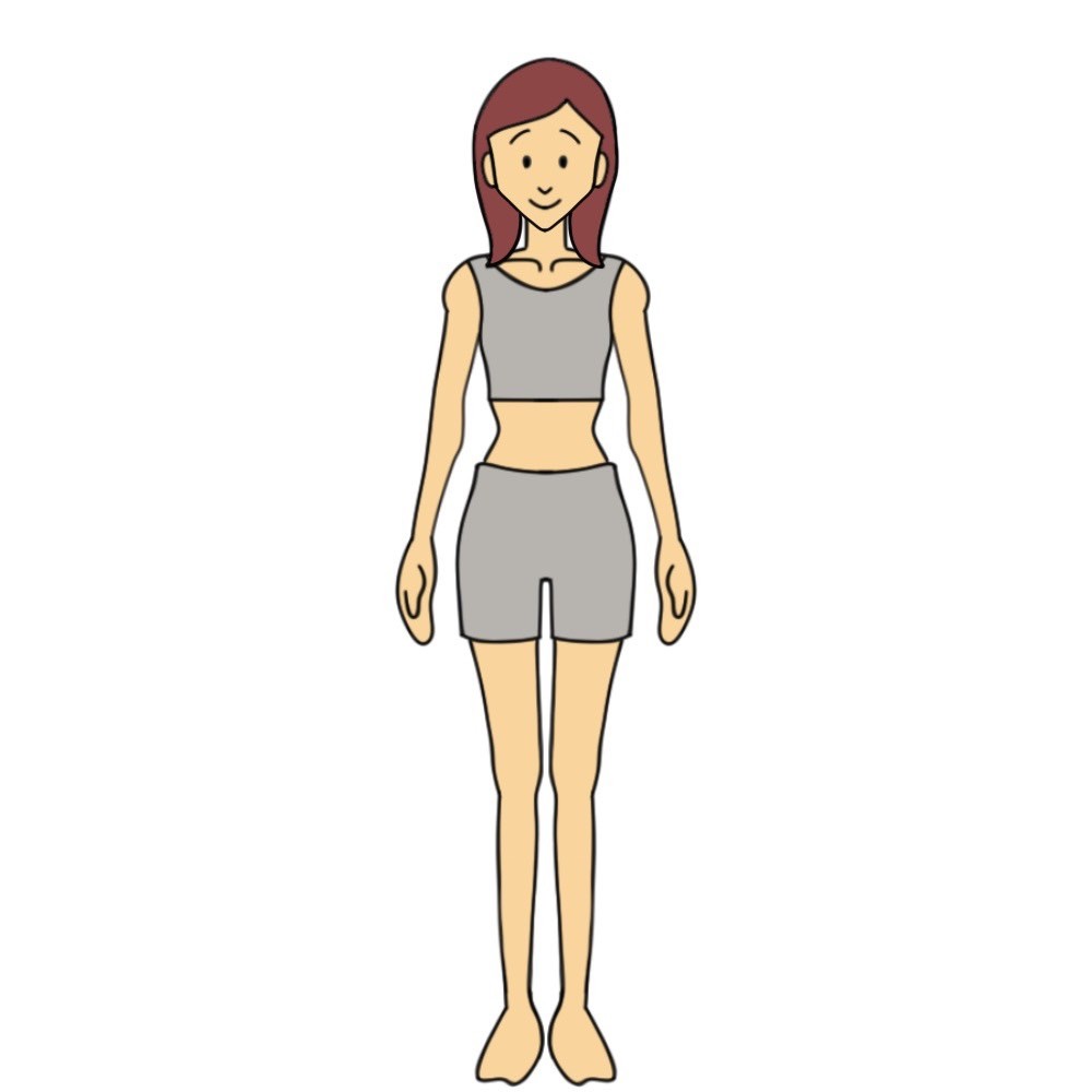 207cmのBMI16以上18.5未満の女性見た目